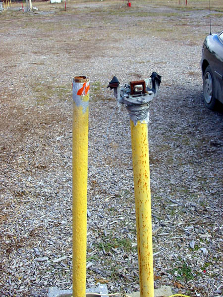 Galaxy Drive-In Theatre - Speaker Poles - Photo From Water Winter Wonderland